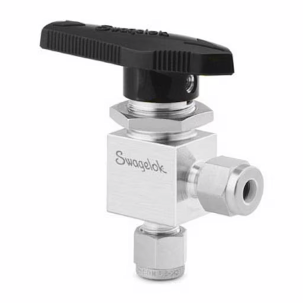Swagelok Stainless Steel Ball Valve 1/4", angled, ea. | SW-SS-43GS4-A