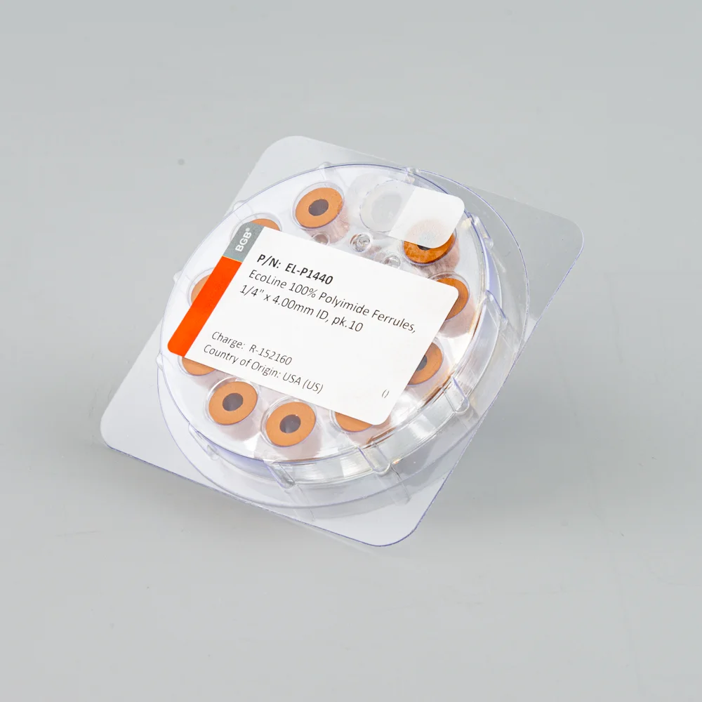 EcoLine 100% Polyimide Ferrules, 1/4" x 4.00mm ID, pk.10
