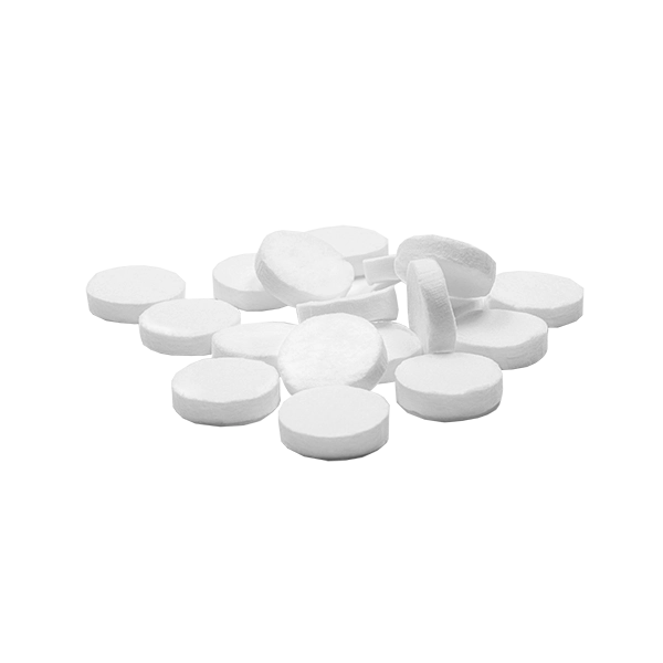 LCTech Fluffy Glass Fibre Filters, 15mm Diamter x 3.5mm thickness (extra thick), Binder-free, bakeable, for all LCTech glass columns, pk.100