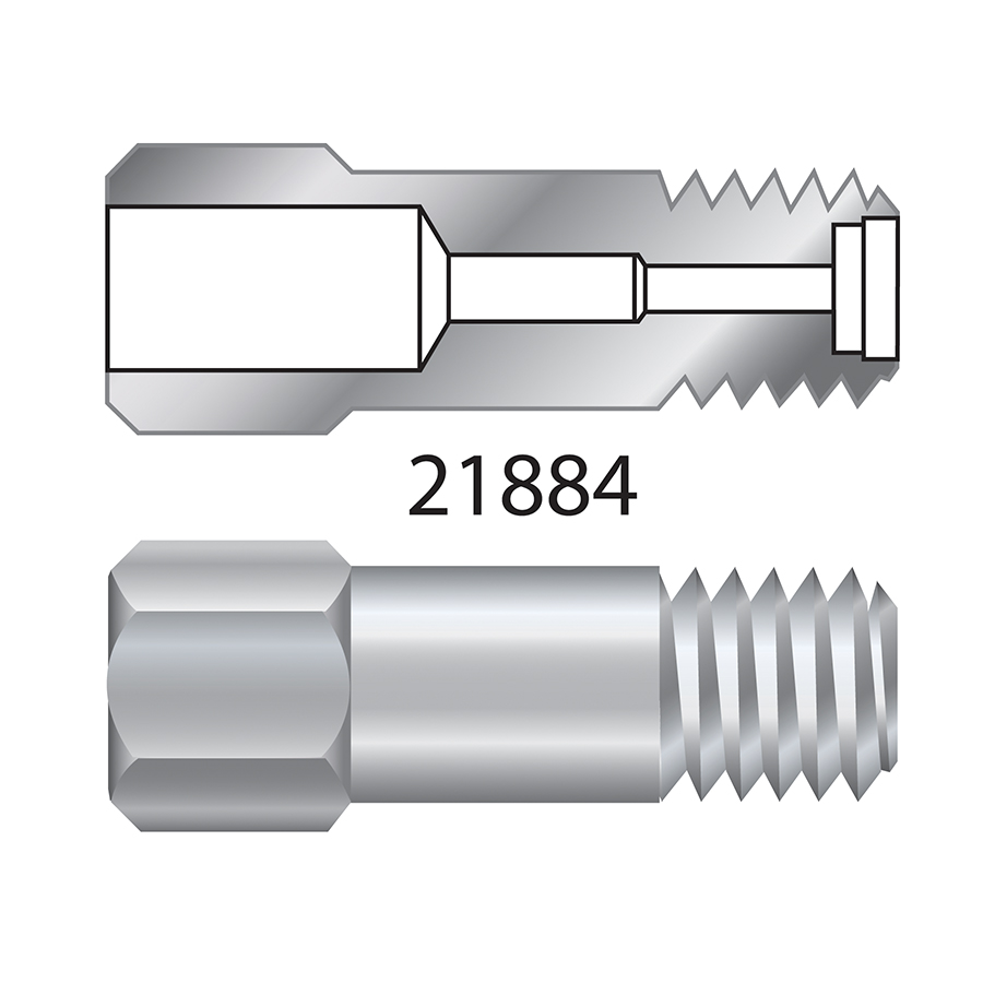 Capillary Nut, SS, For Agilent GCs (For use with Agilent "compact" ferrules), pk.2
