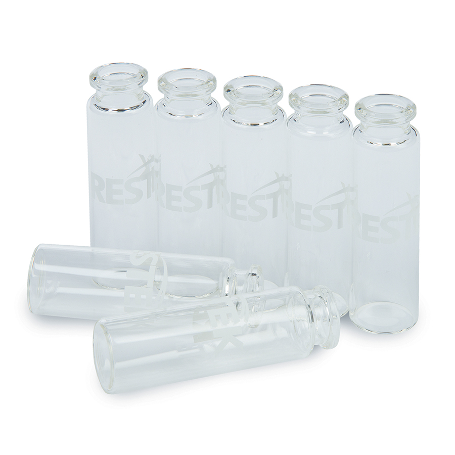 20 mL, 20 mm Headspace Crimp-Top Vials, Clear, Flat Bottom, pk.100