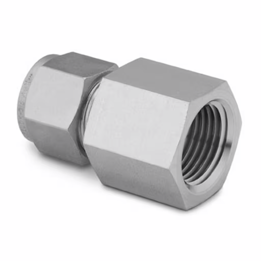 Swagelok Stainless Steel Female Connector 1/4" to 1/4" NPT, ea. | SW-SS-400-7-4