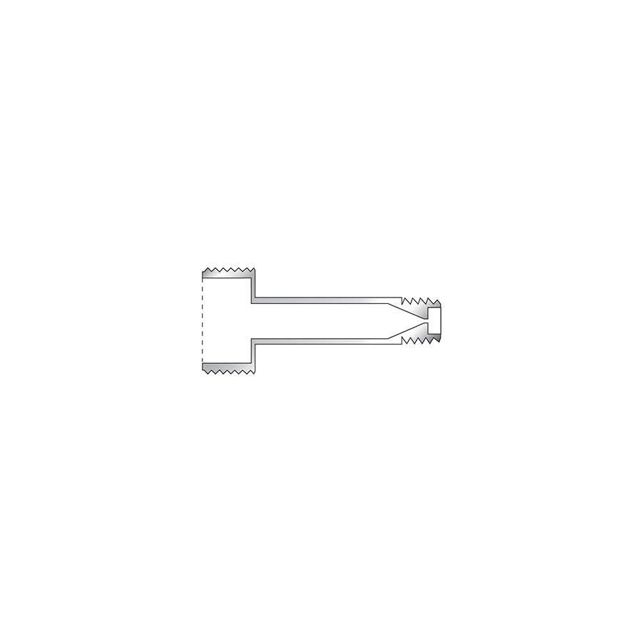 Extended Capillary Nut For std. 1/16" ferrules, For Agilent GCs, ea.