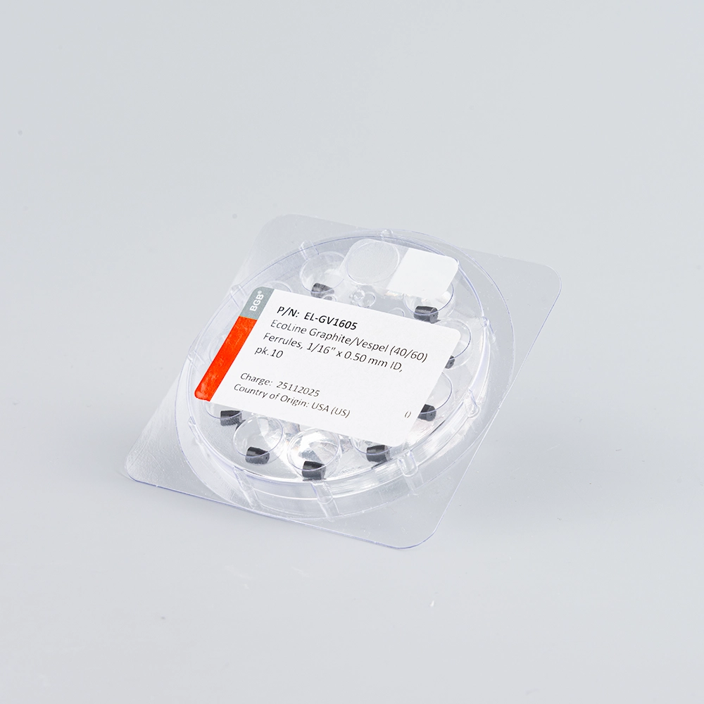 EcoLine 40% Graphite / 60% Polyimide Ferrules, 1/16" x 0.50 mm ID, pk.10