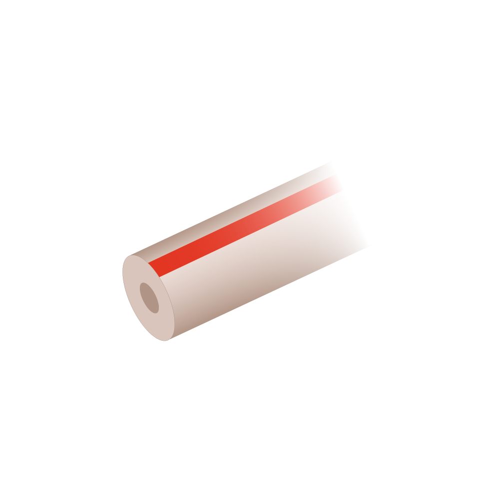 PEEK Tubing Striped Color Coded red
