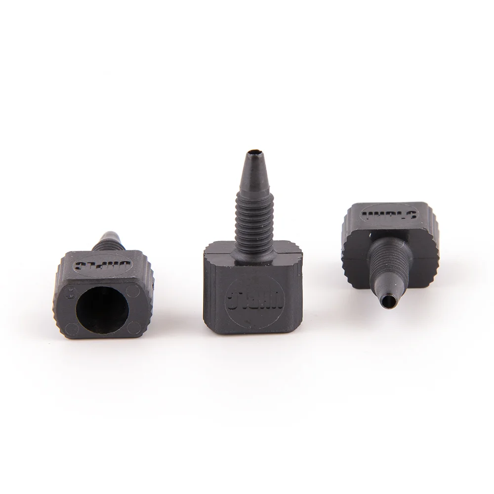 Fitting, PEEK, One-Piece Fingertight, Black, 10-32 Thread, for 1/16" OD Tubing, maximum pressure 1000bar, pk.10