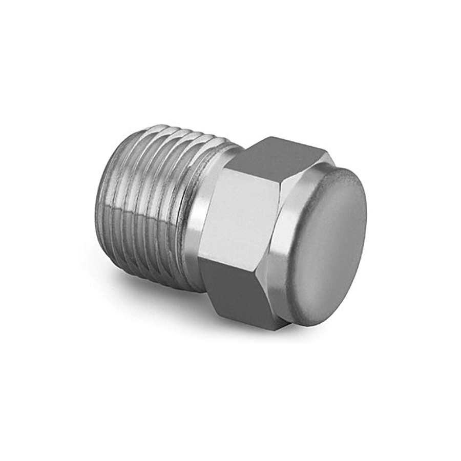 Sample Cylinder 316 SS End Pipe Plug, 1/4" Male NPT, ea.