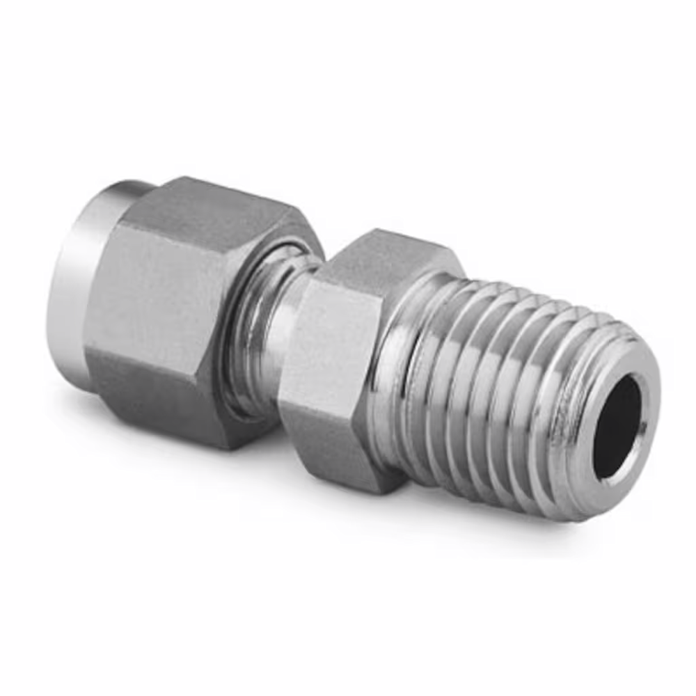 Swagelok Stainless Steel Male Connector 1/8" to 1/8" NPT, ea. | SW-SS-200-1-2