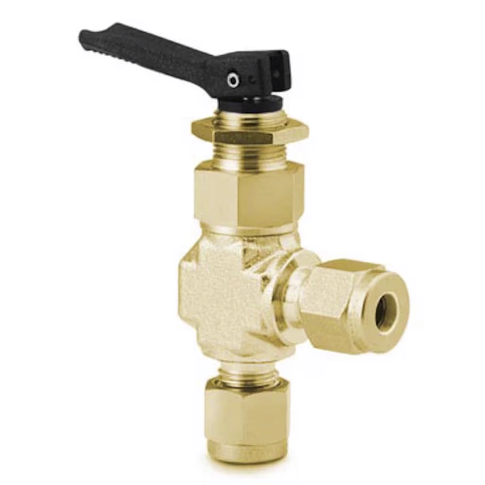 Swagelok Brass Toggle Valve 1/4", angled, ea. | SW-B-1GS4-A