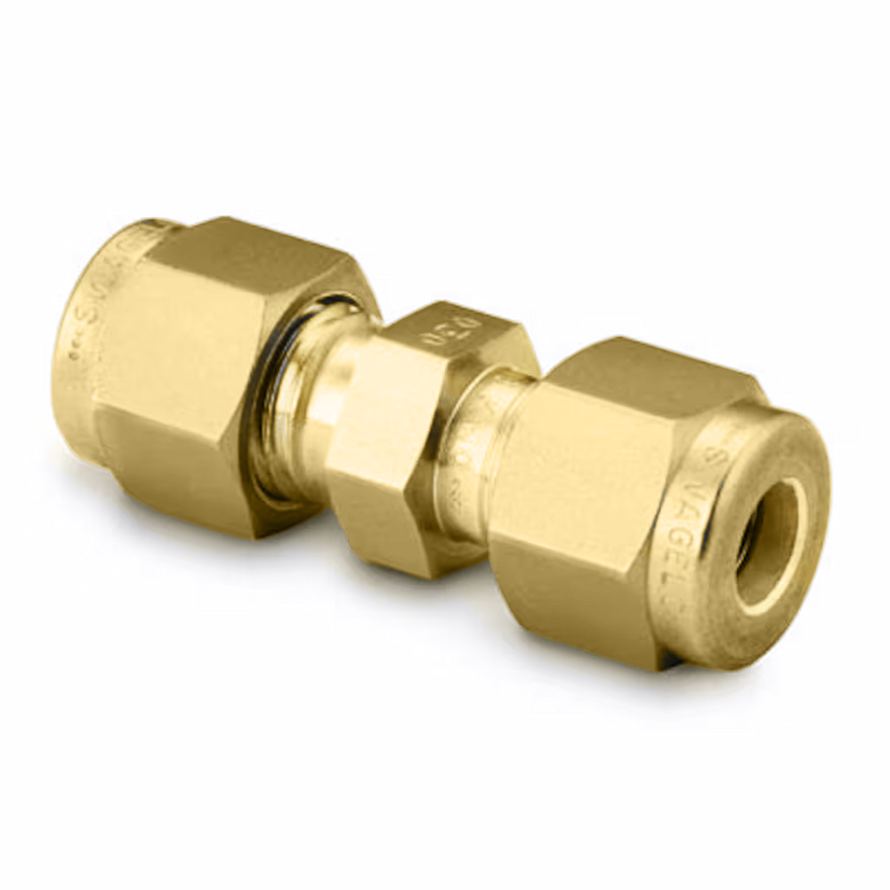 Swagelok Brass Bored Through Union 1/8" to 1/8", ea. | SW-B-200-6BT