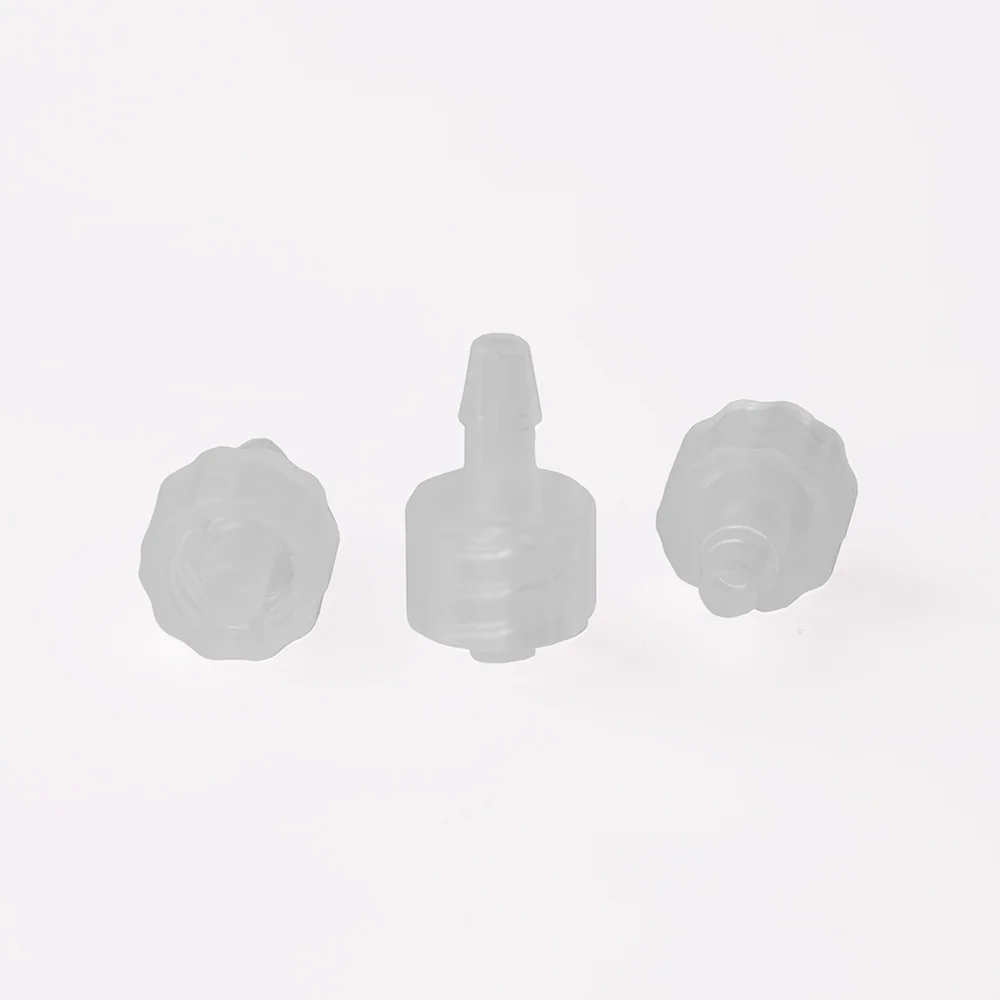 Adapter, Polypropylene (PP), Luer Lock male to Barbed, for Tubing 1/8" ID, thru bore 2.5mm, pk.10