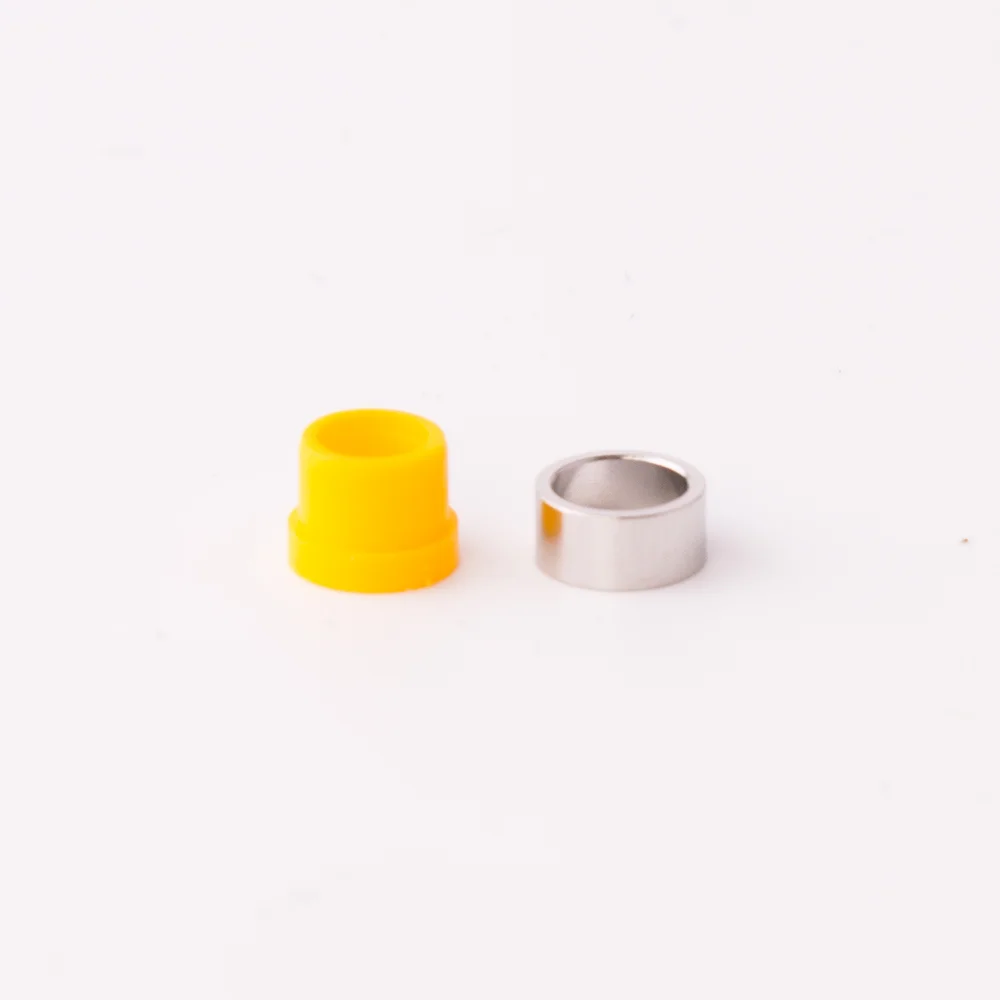 Ferrule, ETFE with Stainless Steel Ring, for 1/4"-28 Flat-Bottom Thread, for 1/8" OD Tubing, maximum pressure 69bar, pk.10