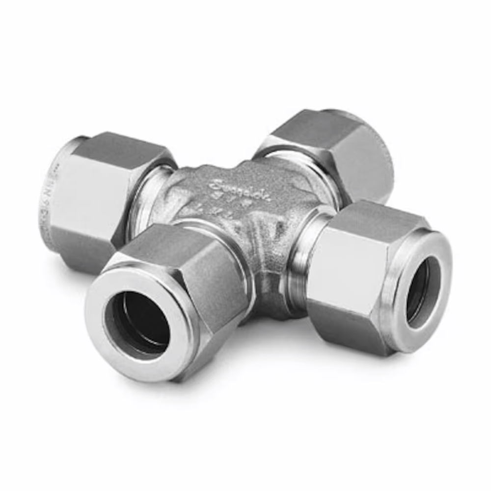 Swagelok Stainless Steel 1/4" Union Cross, ea. | SW-SS-400-4