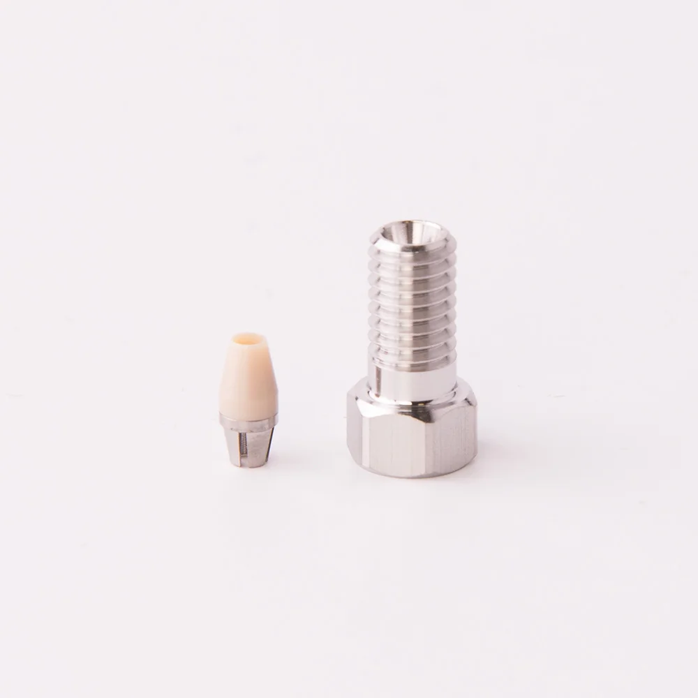 Fitting, Stainless Steel (SS), Hex-Head Standard with Titanium/PEEK Ferrule, 10-32 Thread, for 1/16" OD Tubing, maximum pressure 1400bar, ea.