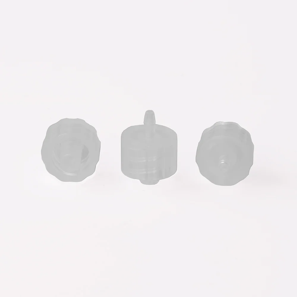 Adapter, Polypropylene (PP), Luer Lock male to Barbed, for Tubing 1/16" ID, thru bore 1.24mm, pk.10