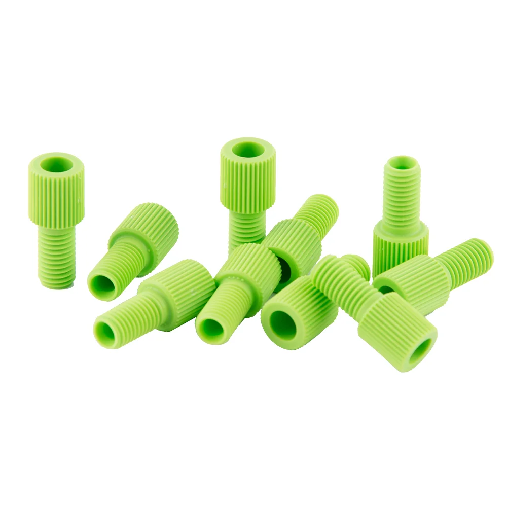 Nut, GREEN, 1/8" and 2.5mm OD Tubing for BGB Safety & Waste Caps, pk.10