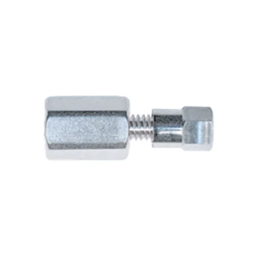 Cap, Stainless Steel (SS), Hex-Head, for 2-56 conical Thread, for Metal Tubing, ea.