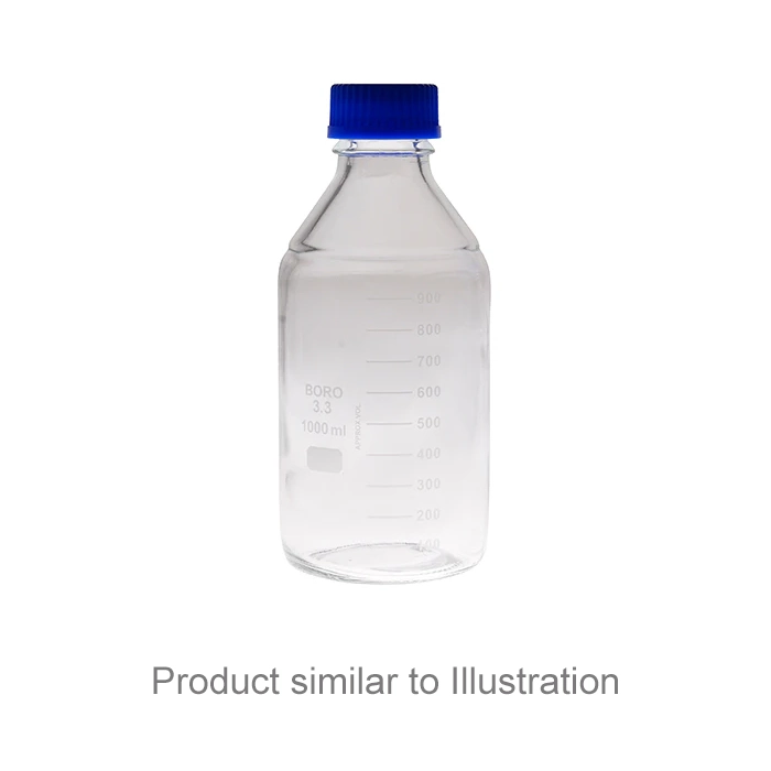 Safety-coated Glass Bottle, clear, with Solid Cap, 0.25L, ea. BGB Analytik