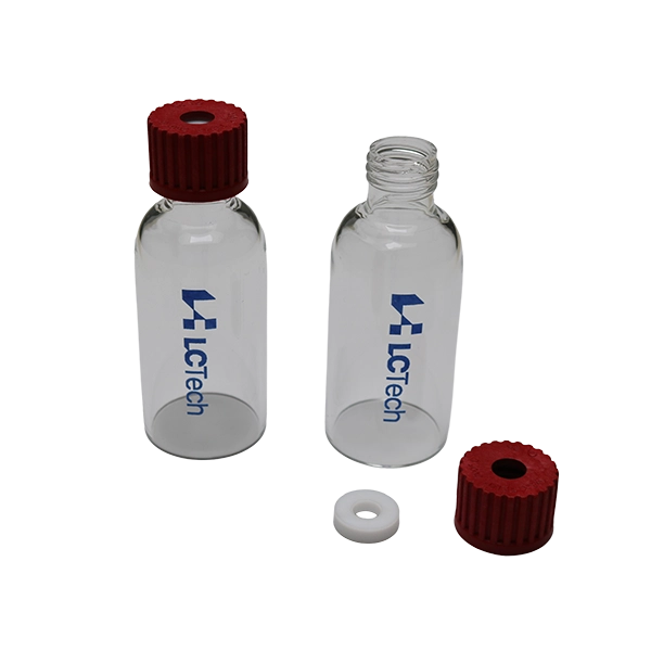 LCTech Glass Reservoir for sample load, 100mL, labwasher-proof, reusable, includes screwing and PTFE seal, fits to all LCTech 3mL PP columns and 3mL Immunoaffinity columns, pk.2