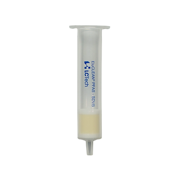 LCTech EluCLEAN® PFAS SDVB SPE Cartridge, 500mg, 6mL, compliant to US EPA 537.1, ISO 25101, pk.100