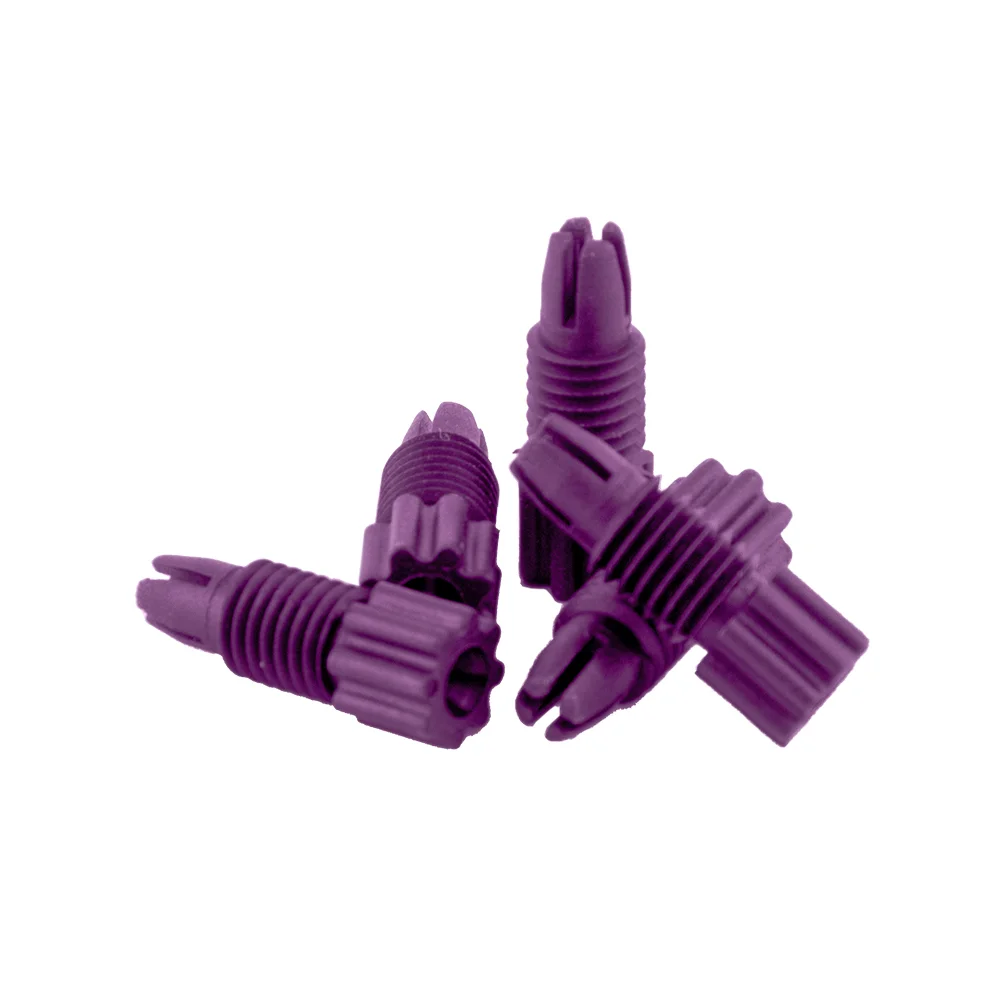 Fitting One-Piece, PURPLE, 1/16" OD Tubing for BGB Safety-Caps & Waste-Caps, pk.5