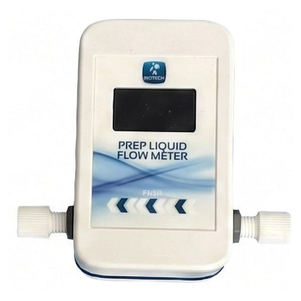 Biotech Liquid Flow Meter for HPLC, Prep Flow, 0.1-40ml/min measuring range, 1/4"-28 thread, cell volume 58µl, max. Pressure 12bar/174psi, Temp range 10-50°C, pH range 1-11, ea.