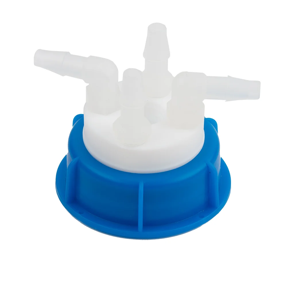 Waste-Cap S50, 4x Barbed Tubing Port (6-9mm ID), 1x Safety-Waste-Filter Port, ea.