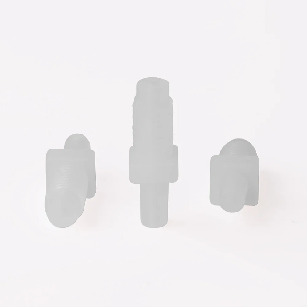 Adapter, ETFE, 1/4"-28 male Flat-Bottom to Luer male, thru bore 1.0mm, pk.5
