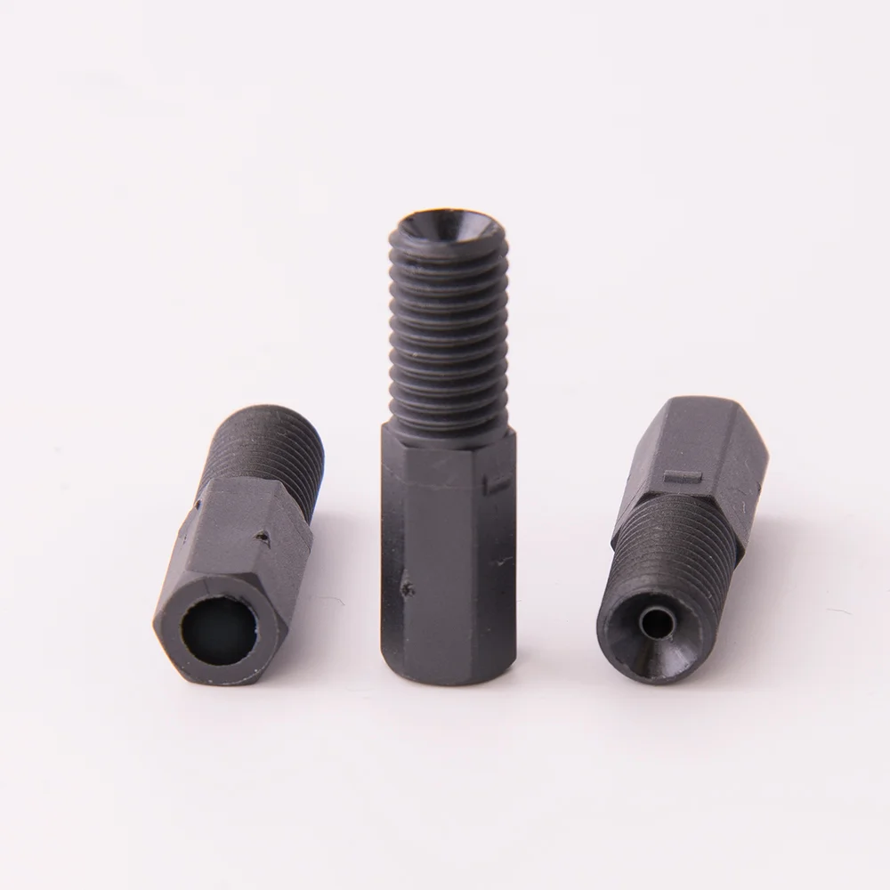 Nut, Polyphenylensulfid (PPS), Hex-Head, 1/4"-28 Flat-Bottom Thread, for 1/16" OD Tubing, maximum pressure 105bar, pk.10