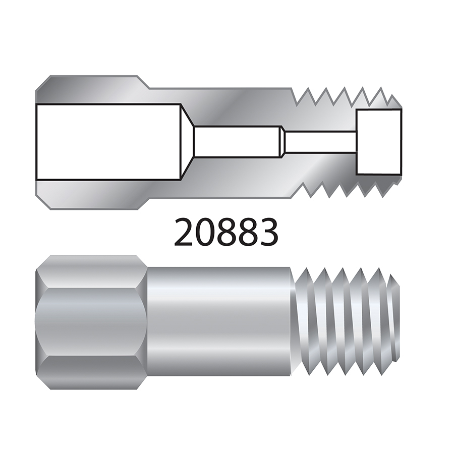 Capillary Nut, SS, For Agilent GCs (For use with standard 1/16" ferrules), pk.2
