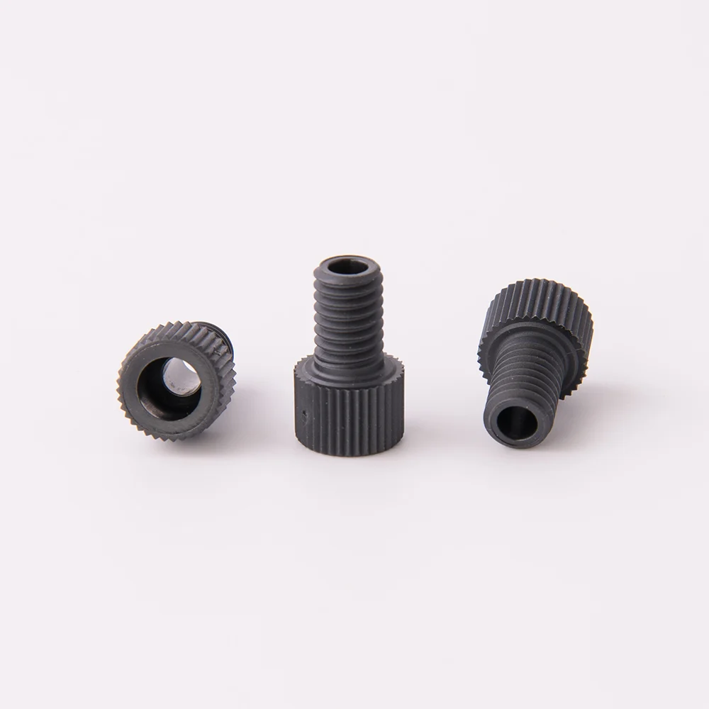 Nut, PEEK, Fingertight, M6 Flat-Bottom Thread, for 1/8" OD Tubing, pk.5