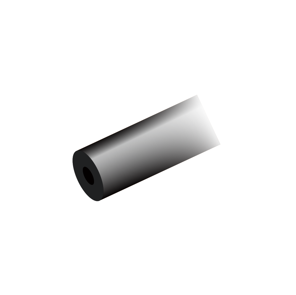 Tubing, PEEK, 1/16" OD x 1.00mm ID, black solid, max 207bar, max 100°C,m (min. order quantity 10m)