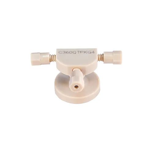 Tee, PEEK, 2-56 conical Thread, thru bore 100µm, for 360µm OD Fused Silica & PEEK Tubing, maximum pressure 690bar, ea.