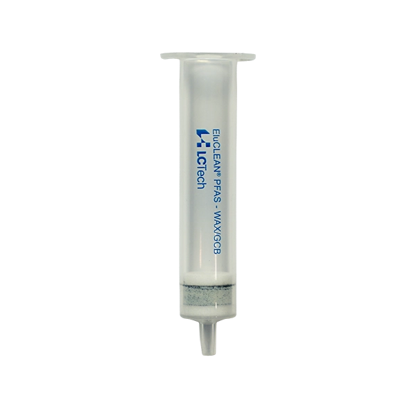 LCTech EluCLEAN® PFAS WAX/GCB Mixed Bed (Weak Anion Exchanger, Mixed-Mode Polymeric Sorbent/Graphitized Carbon Black) SPE Cartridge, 200/50mg, 6mL, compliant to DoD & DoE QSM 5.1/5.3, US EPA 1633 (3rd Draft), pk.30