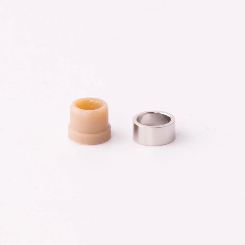 Ferrule, PEEK with Stainless Steel Ring, for 1/4"-28 Flat-Bottom Thread, for 1/8" OD Tubing, maximum pressure 172bar, pk.10
