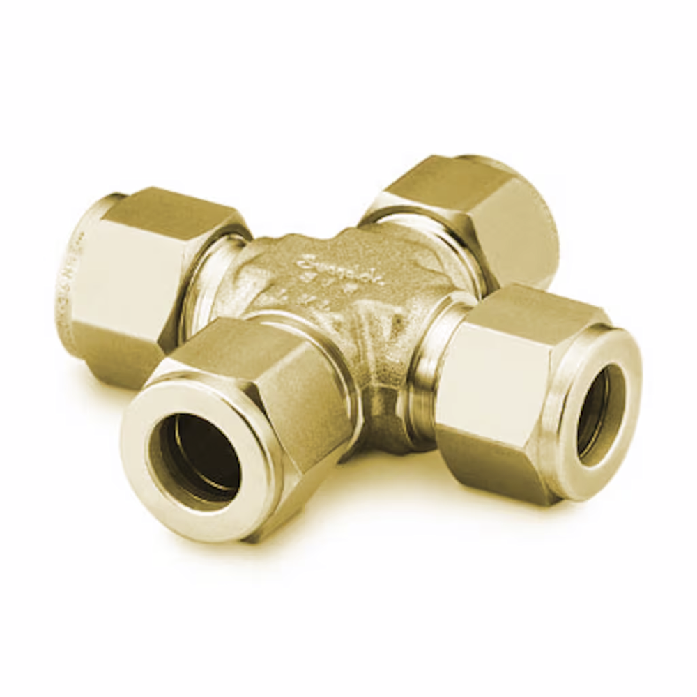 Swagelok Brass 1/4" Union Cross, ea. | SW-B-400-4