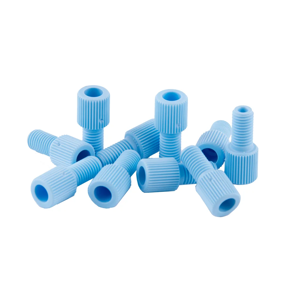 Nut, BLUE, 1/8" and 2.5mm OD Tubing for BGB Safety-Caps & Waste-Caps, pk.10